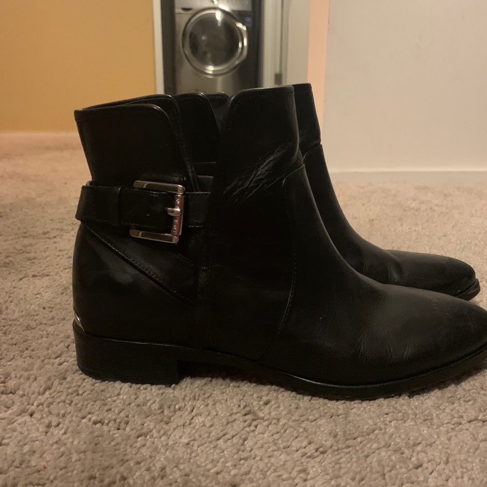Black Leather Booties
